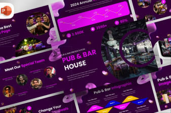 Dark Futuristic Pub & Bar PowerPoint Template